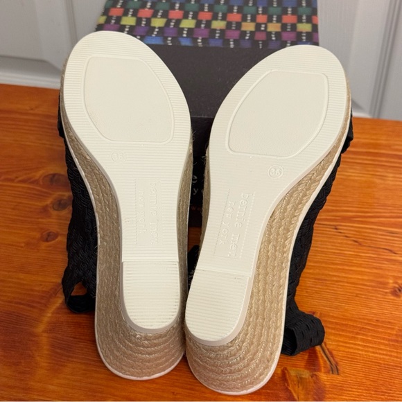 Bernie Mev Women's ESPA Buttercup black woven wedge sandals Size 36 - Picture 6 of 7